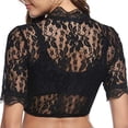 thumbnail image 4 of Fengactive Women’s Dirndl Blouse Traditional Lace Crop Tops V-Neck Shirts, 4 of 7