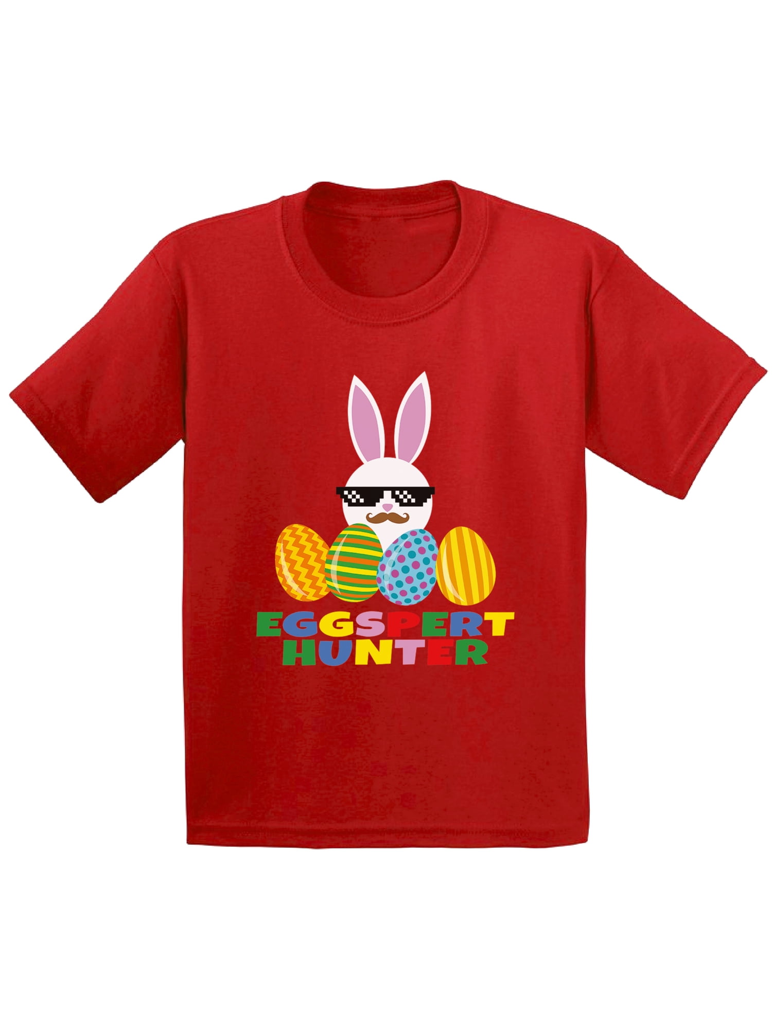 Digital T-Shirt Shop Baby-Boys Eggspert Hunter Easter Bunny with Sunglasses T-Shirt Blue 