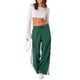 thumbnail image 2 of Lucakuins Pantalones casuales para mujer, cintura elástica con cordón, pantalones largos sueltos a rayas, ropa de calle Lucakuins  moda, 2 of 9
