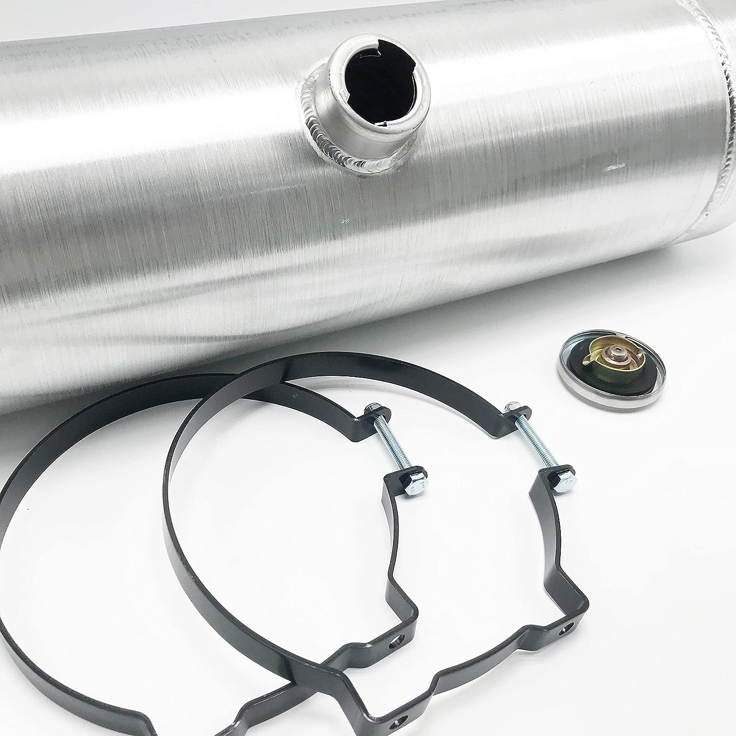 JSD AUTO PARTS Aluminum Fuel Tank 6 Gallons 8x 28 inch Center Fill Gas Tank 3/8" NPT Outlet