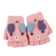 thumbnail image 1 of Guantes convertibles con dibujos animados en la parte superior abatible para niños pequeños, mitones de punto de lana sin dedos para invierno 874, 1 of 5