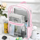 thumbnail image 2 of Bolsa Transparente MR. GADGETS mochila con detalles en Rosa para Hombre Mujer Niños Multiusos, 2 of 11