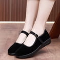 thumbnail image 6 of Missfiona Womens Velvet Mary Jane Shoes Wide Fit Old Beijing China Flat Casual Work Shoes(8,Black), 6 of 7