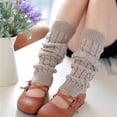 thumbnail image 5 of Calcetines torcidos de capas de otoño e invierno para mujer, calcetines de punto cálidos de moda para días, calcetines de lana por encima de la rodilla, 5 of 5