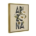 thumbnail image 4 of Stupell Industries Arizona State Flower Saguaro Blossom Typography Design Graphic Art Metallic Gold Floating Framed Canvas Print Wall Art, Design by Daphne Polselli, 4 of 5