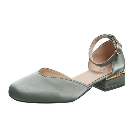 

Wiueurtly Sandals For Women Ladies Slip On Mules Block Heels Sandals Low Heel Dress Sandals for Women Surge 2 Womens