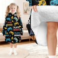 thumbnail image 6 of Game Controller Black Pattern Lamb Fleece Blanket Hoodies for Teens ,Teens Oversize Sherpa Wearable Hooded Blanket Sweatshirt with Super Pockets, 6 of 6