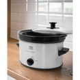 thumbnail image 2 of 2qt Oval Slow Cooker with Adjustable Settings and Keep Warm Stainless Steel, 2 of 7