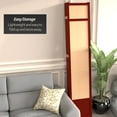thumbnail image 5 of Red Lantern 7 ft. Tall Jute Shoji Screen - 6 Panel - Rosewood, 5 of 6