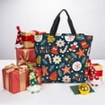 thumbnail image 6 of Rateoe Holiday Christmas Cookies Print Lightweight Tote Bag for Women, Water-Resistant Shoulder Bag with Zipper, Spacious Casual Handbag for Work, School, Shopping, 6 of 7