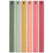 Mr. Pen- Ruler, 12 inch Ruler, 6 Pack, Vintage Colors, Clear Ruler 12 Inch, Rulers for Kids