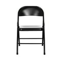 thumbnail image 5 of Hampden Furnishings Bernadine Collection Basics All Metal Folding Chair, Black, Pack of 4, 5 of 7