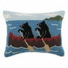 Peking Handicraft 30SJM7508C18OB 14 x 18 in. Bears Gone Boating Hook Pillow