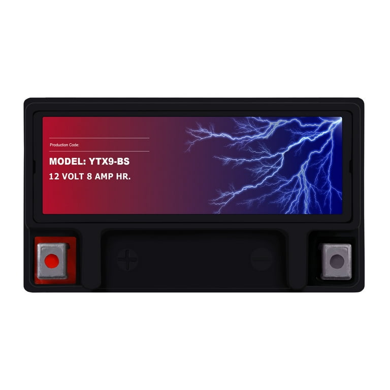 YTX9-BS 12V, 8Ah, Replacement Battery Compatible with Kawasaki