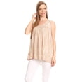 thumbnail image 5 of Sakkas Boho Love Sleeveless Blouse - Bittersweet - One Size, 5 of 6