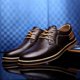 thumbnail image 3 of Zapatos de vestir Oxfords de cuero genuino para hombre, mocasines italianos con cordones, mocasines de marca de lujo, mocasines de talla grande 38-48, 3 of 5
