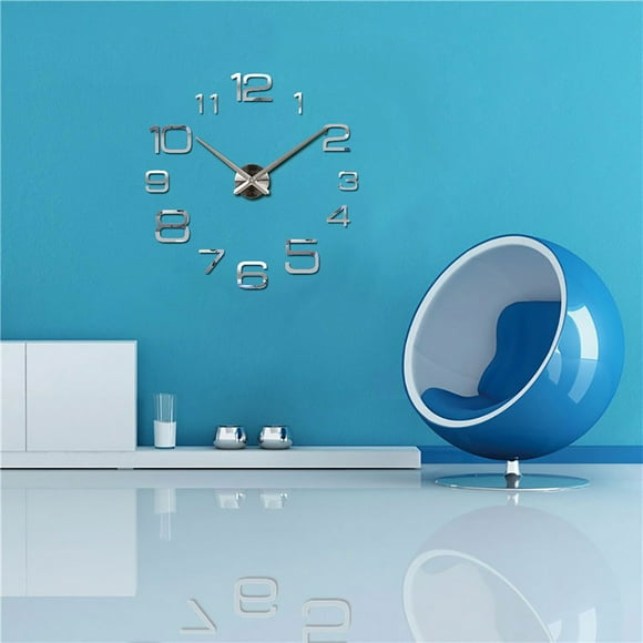 Agiferg Creative Digital DIY Wall Clock Mirror Wall Clock Home Decoration