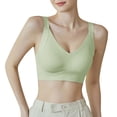 thumbnail image 4 of Gymayou Women Plus Size Wireless Sports Bra Push Up Support Yoga Workout Bralette Breathable Adjustable Strap Green 4XL, 4 of 9