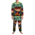 thumbnail image 3 of Sikiie Tree Frog Mens Pajama Set, Soft Warm Long Sleeve Sleepwear, Cozy Button-Down Pjs for Men-X-Large, 3 of 7