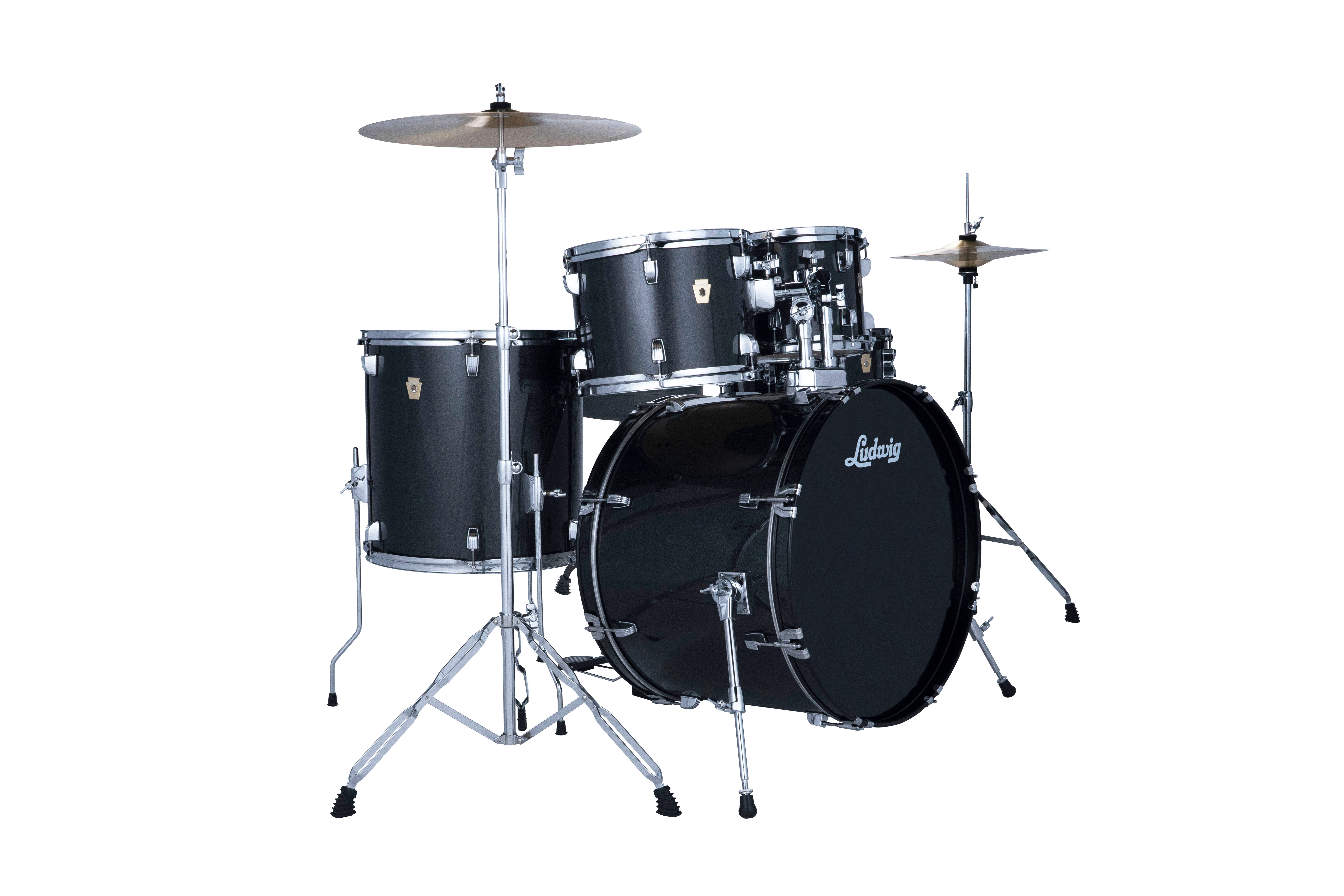 Ludwig Centennial Zep 4-Piece Shell Pack, Red Sparkle, 100% North