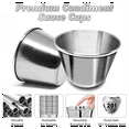 thumbnail image 4 of 50 Pcs Metal Sauce Cups 2.5oz Ramekins, Stainless Steel Dipping Sauce Cups Metal Condiment Container Reusable, 4 of 6