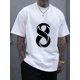 thumbnail image 1 of Camiseta gráfica informal para hombre: poliéster, cuello redondo, lavable a máquina, corte regular, diseño elegante. Para adultos, hombres, mujeres, adolescentes, jóvenes., 1 of 4