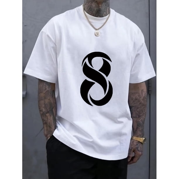 Camiseta gráfica informal para hombre: poliéster, cuello redondo, lavable a máquina, corte regular, diseño elegante. Para adultos, hombres, mujeres, adolescentes, jóvenes.
