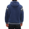thumbnail image 2 of Men's Athletic Los Angeles Varsity Sherpa Fleece Lined LA Zip Up Hoodie Jacket (Navy, 3XL), 2 of 7