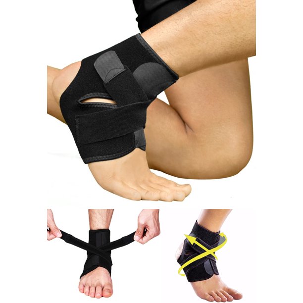 Staryop 2pcs Ankle Support Ankle Compression Brace Adjustable Ankle