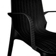 thumbnail image 6 of LeisureMod Kent Modern Outdoor Stackable Dining Armchair In Black, 6 of 10