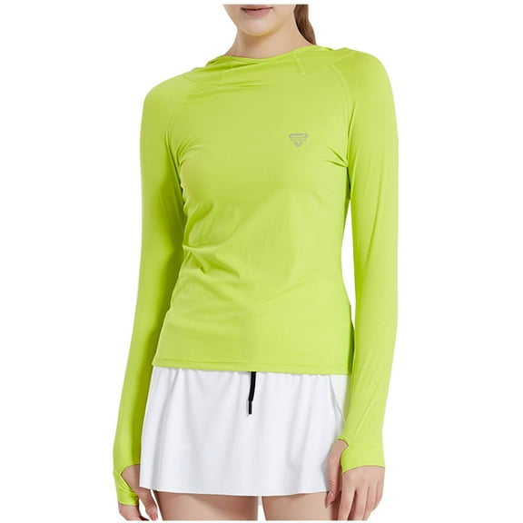 Womens Sun Shirts, Rash Guard for Women UPF 50 SPF UV Protection Slim Fit Long Sleeve Workout Tops Hiking Swim Shirt