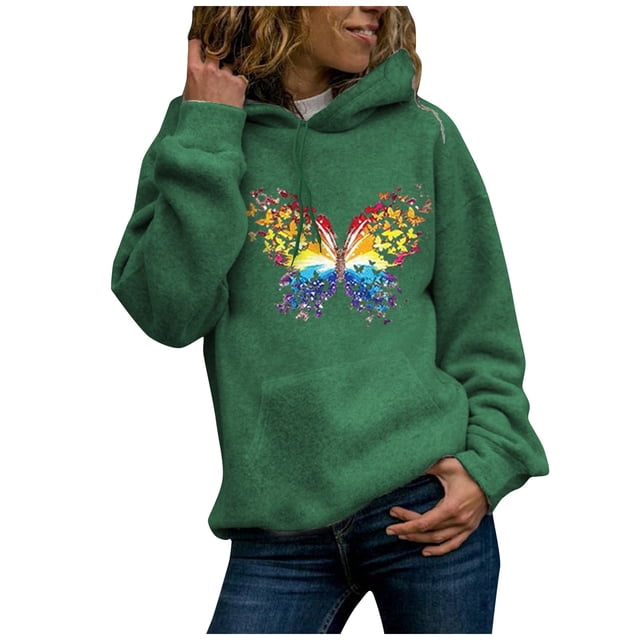 Chandails à Capuchon Décontractés pour Femmes, Hauts, Chandail Imprimé pour Dames, Blouse, T-Shirt