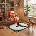thumbnail image 3 of ODIKA 3'x5' Ultra-Soft Throw Mat, Moth Gothic Ornate Vintage Scroll Border Witchy None Washable, Bare feet friendly, Easy Care Indoor rug for Bedside, Vanity, 3 of 7
