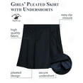 thumbnail image 2 of Beverly Hills Polo Club Girls School Uniform Skirt - Belted, Two Tab, Two Button Pleated Skort, 4-16, 2 of 5