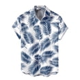 thumbnail image 4 of IWRICH Hawaiian Shirts for Men Printed Casual Short Sleeve Button down Shirts Summer Floral Holiday Beach Shirts 08-White XL, 4 of 4