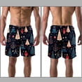 thumbnail image 3 of luoweisi Men's Beach Shorts Quick Dry Swim Trunks with Mesh Lining Christmas Tree XL, 3 of 5