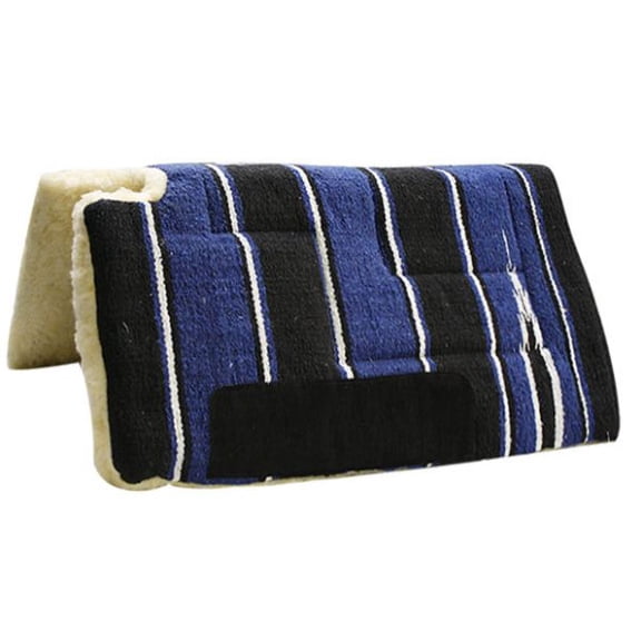 30" x 30" Economy Style Built-Up Cutback Saddle Pad (Blue)