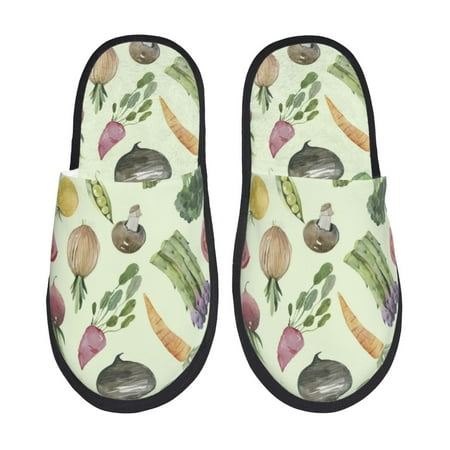

Slippers for Women Asparagus Print vegetable Womens Slippers Fuzzy Winter House Shoes Soft Anti-Skid Slippers Indoor and Outdoor