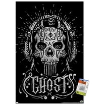 Call of Duty: Modern Warfare 2 - Ghost Calavera Wall Poster with Pushpins, 22.375" x 34"