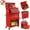 Red, variant on Tool Chest with Drawers, 2-IN-1 Rolling Tool Chest & Cabinet Large Capacity with 8 Drawers, Lockable Tool Box Organizer On Wheels with Sliding Drawers, Hidden Double Tool Box, Red