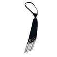 thumbnail image 3 of Corbata para Mujer Elegante con Diseño de Perlas y Borlas Accesorio Reutilizable Preanudado Confeccionado en Poliéster Confortable y Resistente, 3 of 8