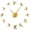 Gold, variant on Handball Players Silhouette Frameless Wall Clock Stickers, DIY Modern Decorative Clocks for Living Room, Bedroom, Office - Easy to Install, Large 3D Clock Design (Gold,37in)