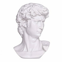 danila-souvenirs Michelangelo David Statue Head Classic Roman Greek Marble Bust Sculpture 6” (15 cm)