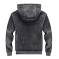 thumbnail image 3 of guisaled Mens Zip Up Hoodies Winter Warm Fuzzy Fleece Lined Hooded Jackets Outdoor Windproof Sherpa Jacket wiht Pockets, 3 of 6