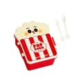 thumbnail image 2 of , caja de bento, lindo fugas prácticas prácticas fáciles de limpiar de almacenamiento de alimentos contenedor de comidas para viajes de picnic Palomitas, 2 of 8