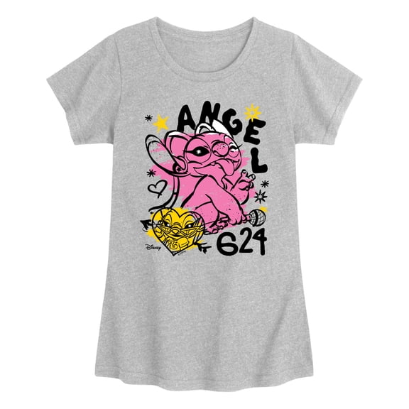 Disney - Angel Sketchy - Youth Girls Short Sleeve T-Shirt