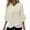 Beige, variant on Womens 3/4 Sleeve Shirts V Neck Ruffle Hem Solid Color Blouse Fashion Elegant Flowy Loose Dressy Tops Holiday Party Summer Outfits