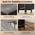 thumbnail image 4 of 63 Inch L-Shaped Desk with Fabric Drawers, Reversible Home Office & Gaming Desk with Power Outlets, USB-C, and Adjustable Storage Shelves, 4 of 9