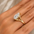 thumbnail image 2 of vylahjewellery Split Shank Ring, Teardrop Solitaire Engagement Ring for Women, 14K Yellow Gold Vermeil Wedding Bands for Pear Shaped Rings, 2 of 8