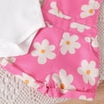 thumbnail image 4 of ZACPNCV Toddler Baby Girls Summer Outfits Daisy Ruffle Short Sleeve T-Shirts Tops Floral Shorts 2Pcs Clothes Set Hot Pink 9-12 Months, 4 of 8